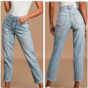 Pistola Presley Pinstripe High Rise Vintage '90s Jeans In Members Only Size 27